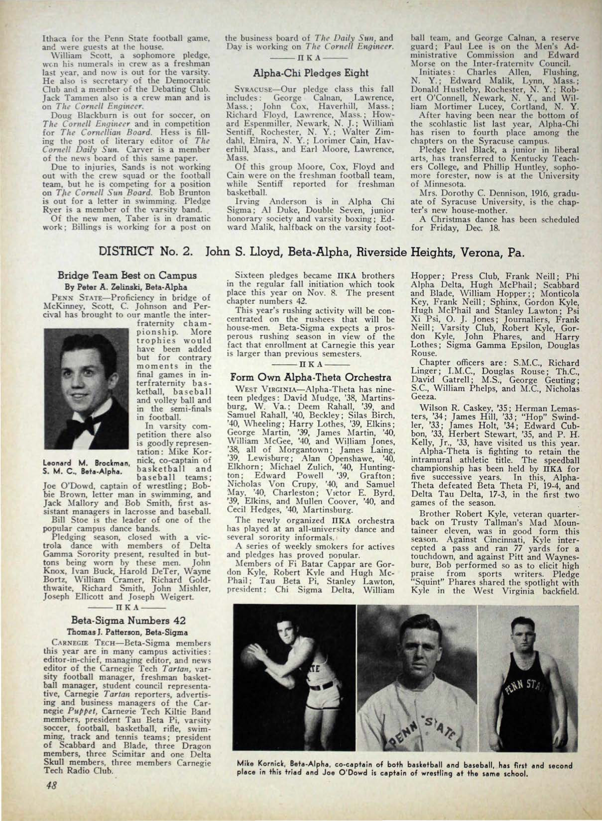 News From The Chapters: District No. 2, December 1936